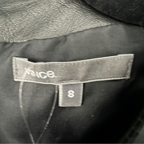 Vince Black Cap Sleeve Leather Dress, size 8 - Picture 4 of 4